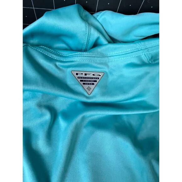 Columbia Womens Tidal Tee Hoodie XL Clear Blue Omni-Wick UPF 50 Sun Protection L - Picture 8 of 8